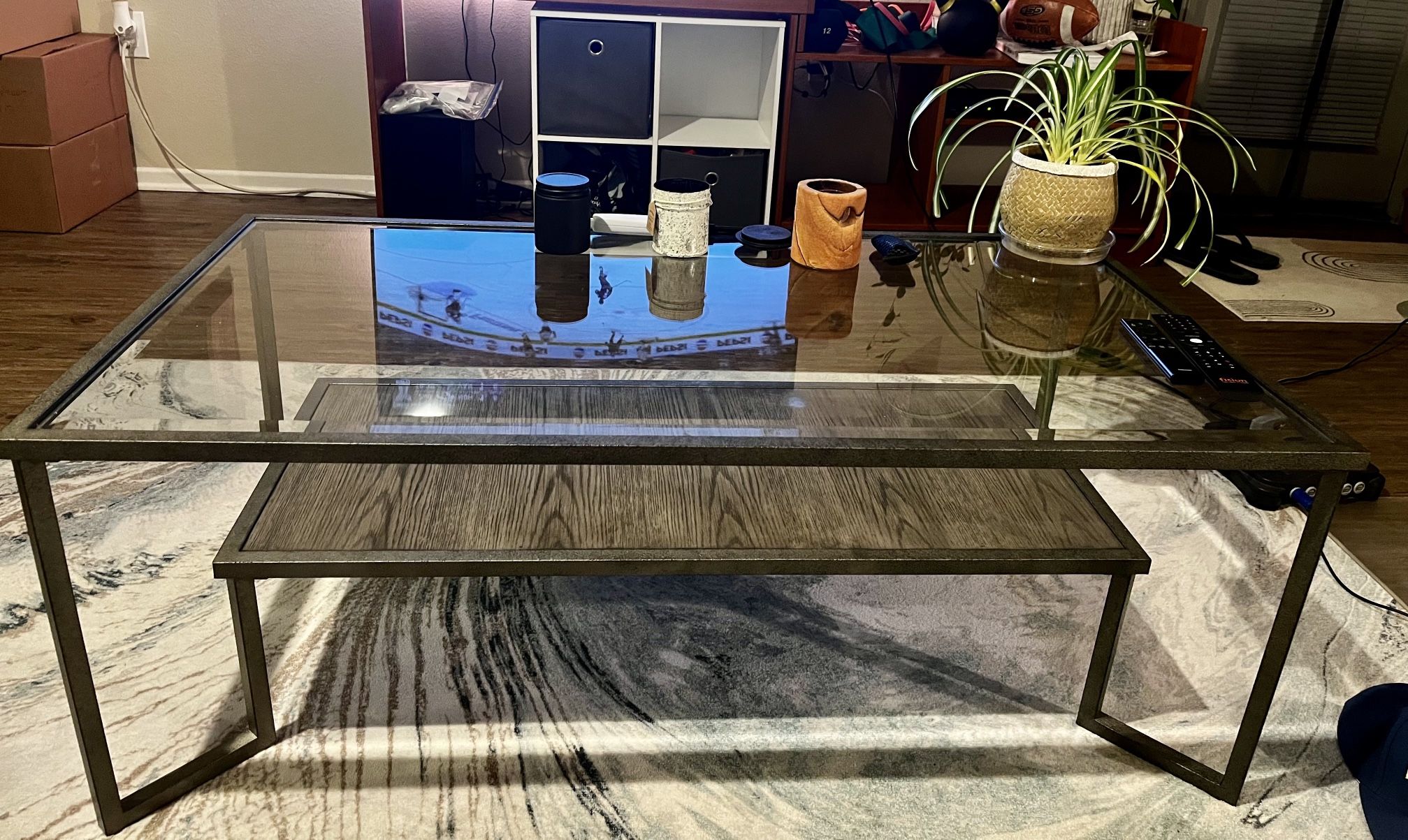 Glass Coffee Table With Storage