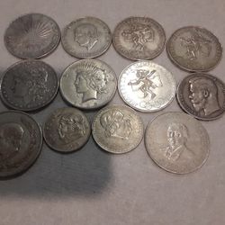 Monedas De Plata, Dolares, Y Monedas Mexicanas Antuguas
