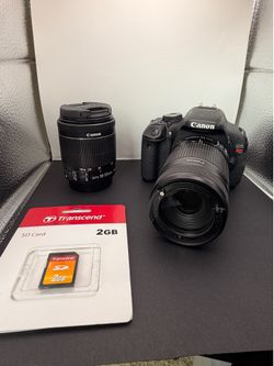 Canon EOS Rebel T3i DSLR Bundle w/ 2 Lenses + Camera Bag + SD Card
