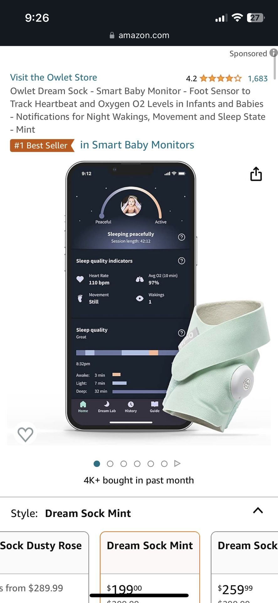 OWLET DREAM SOCK