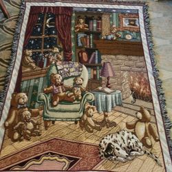 Teddy Bear Tapestry/ Throw 