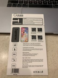 Supreme iPhone X Max Glass Screen Protector