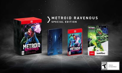 PRESALE Metroid Ravenous Special Edition Nintendo Switch 2 SteelBook + amiibo