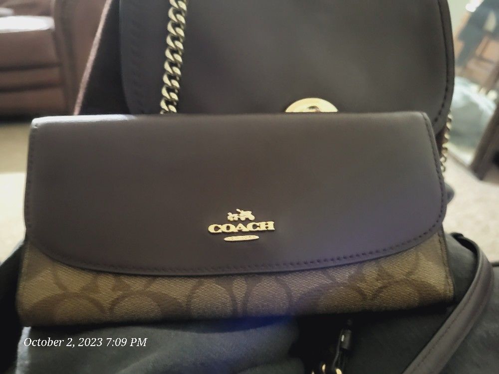 Coach crossbody purse and wallet
