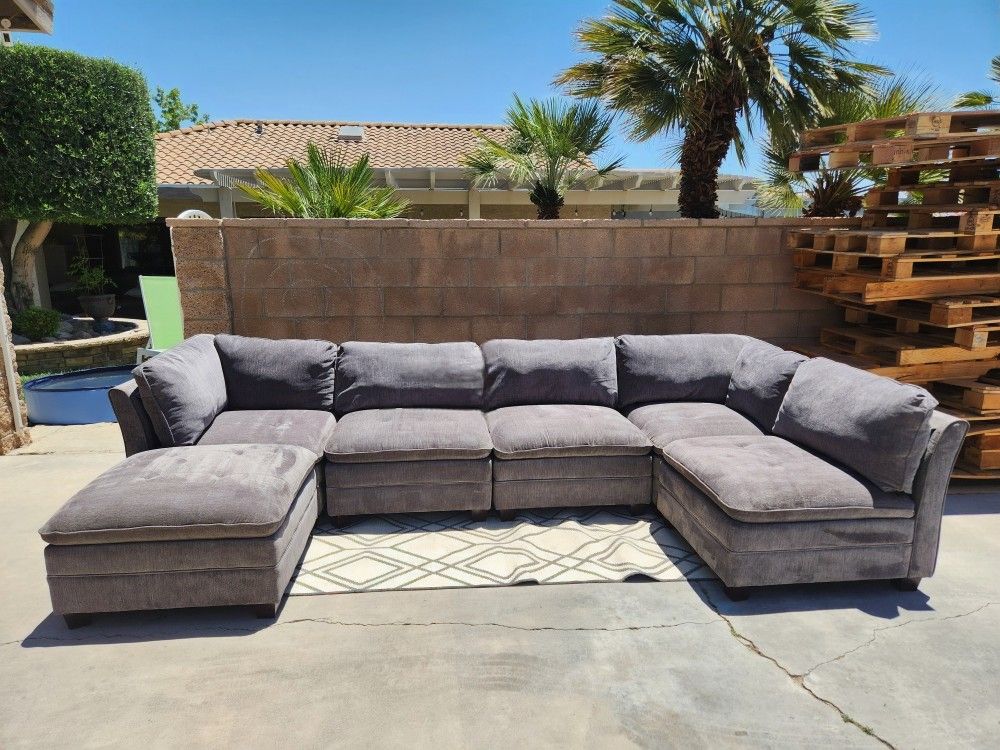Grey 6pc Modular Sectional 