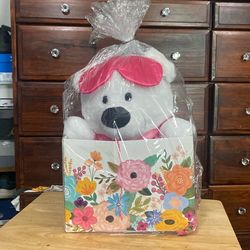 Teddy Bear with Robe and eye mask in bag for Mother’s Day $10
