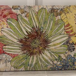 Pier 1 Flower Canvas Wall Art