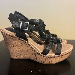 Women’s Black Wedge Sandals