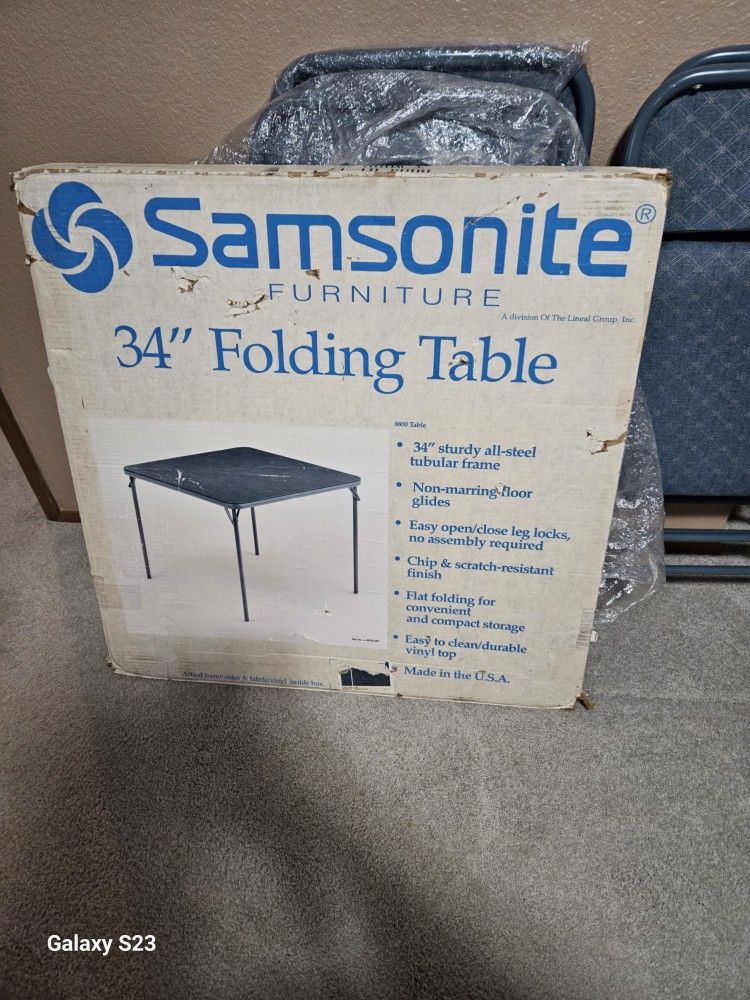 Samsonite Card Table & Folding Chair Set * PENDING