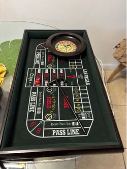 Portable vintage wooden casino
