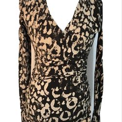 Jennifer Lopez Wrap Style Blouse, L 