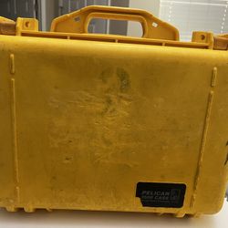 Used Pelican 1500 Camera Case With Foam  (Yellow)