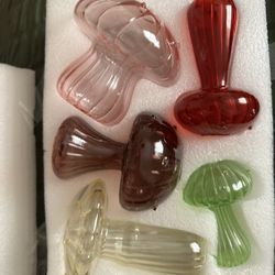 Glass Mushroom Decor