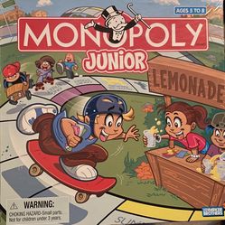 Monopoly Junior Lemonade Stand Board Game 2005 Edition Parker Brothers Complete