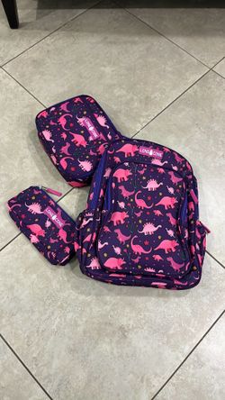 Lone Cone Toddler Girl’s Dinosaur Backpack, Lunch Bag, and Pencil Bag