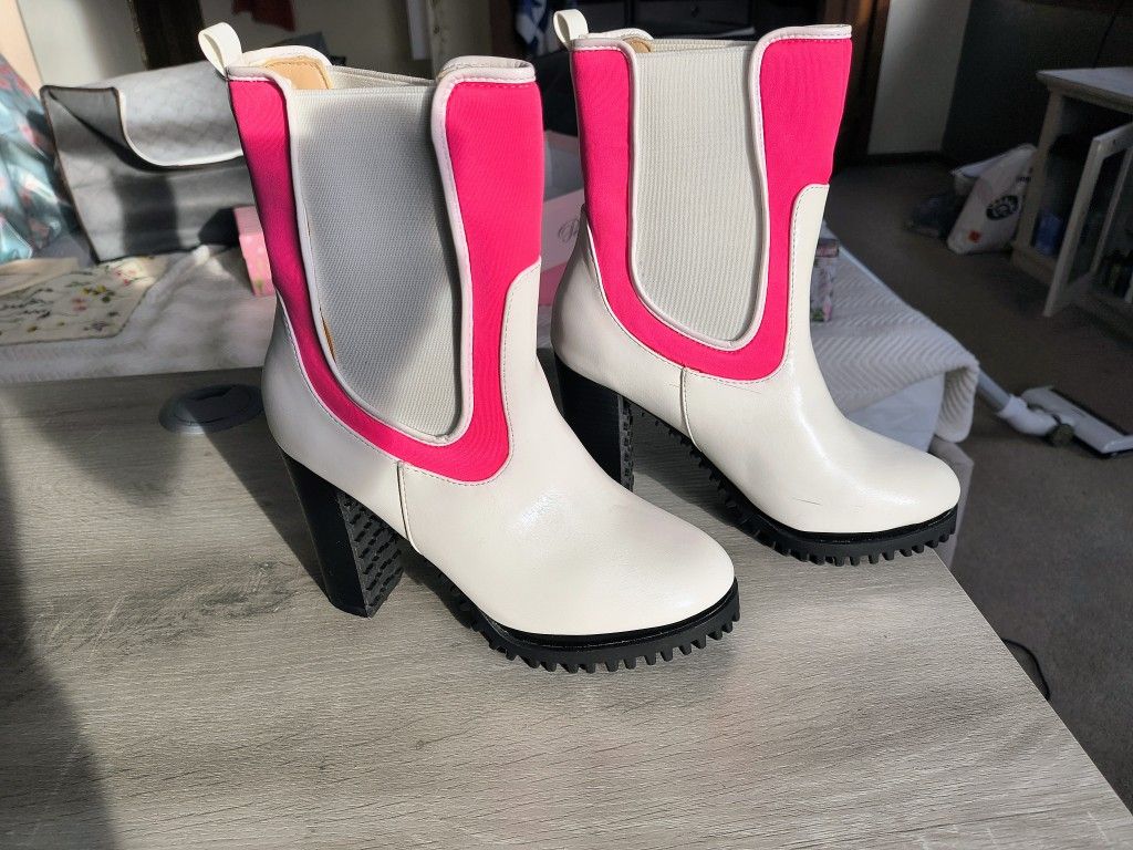 Penny Loves Kenny Platform Pink Boots Size 6 1/2