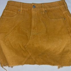 Mustard Corduroy Skirt 