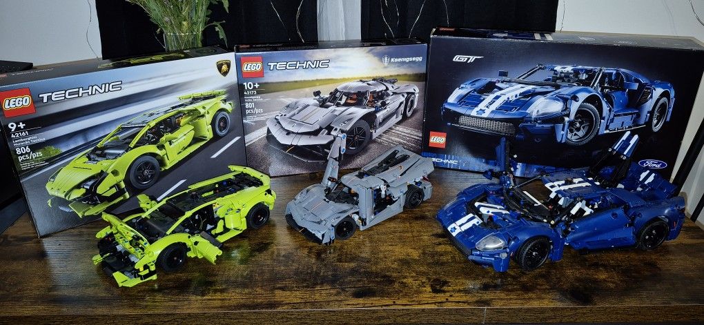 LEGO Technic - Lamborghini Huracan, Koenigsegg Jesko, 2022 Ford GT
