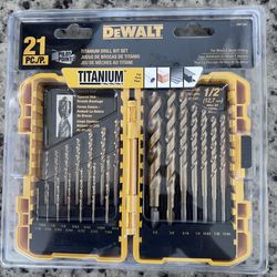 DeWalt Titanium Pilot Point Drill Bit Set 21 pc