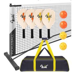 Pickleball Portable Net And Paddles