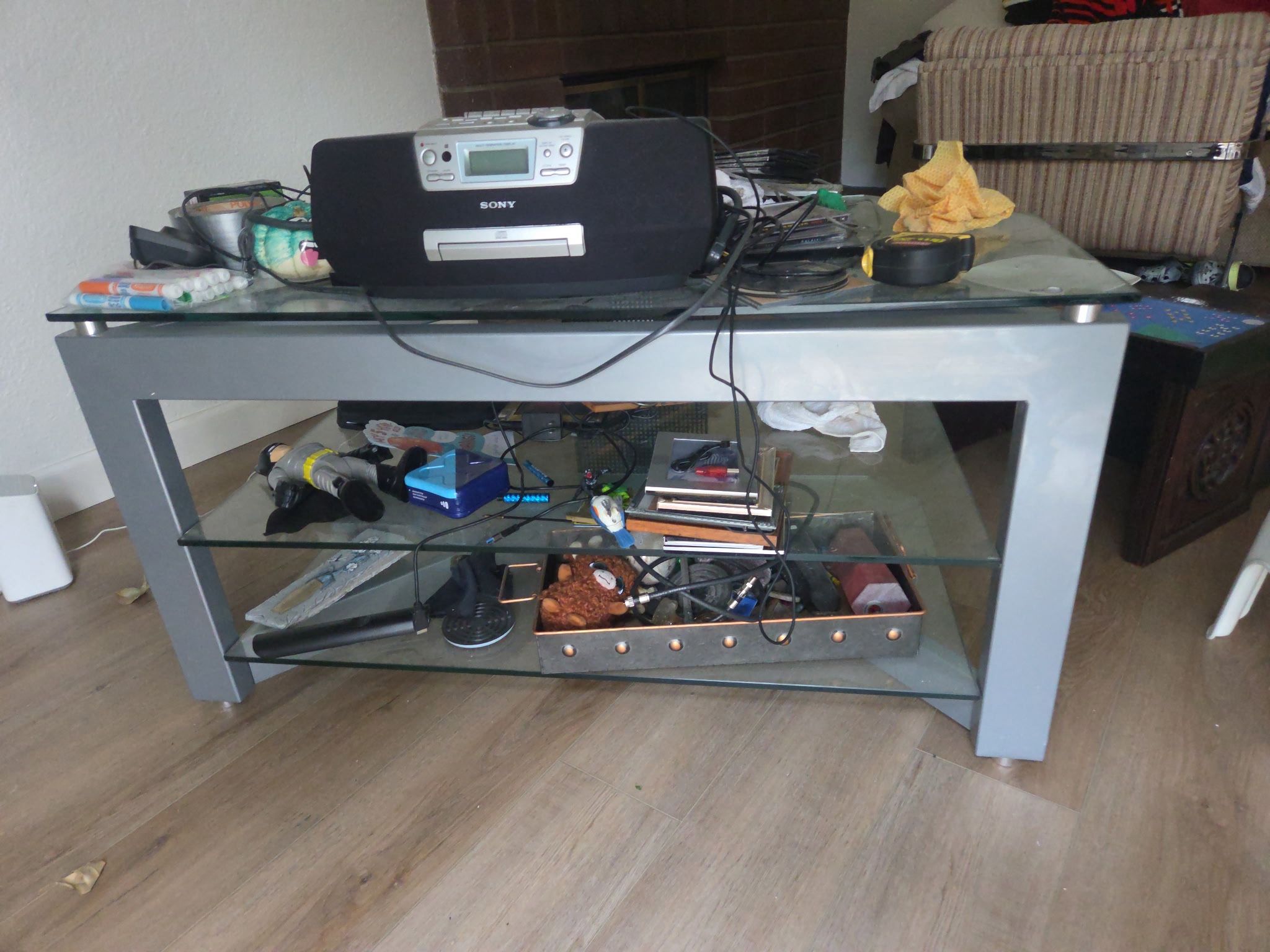 Glass TV Stand / Media Console – FREE ITEM