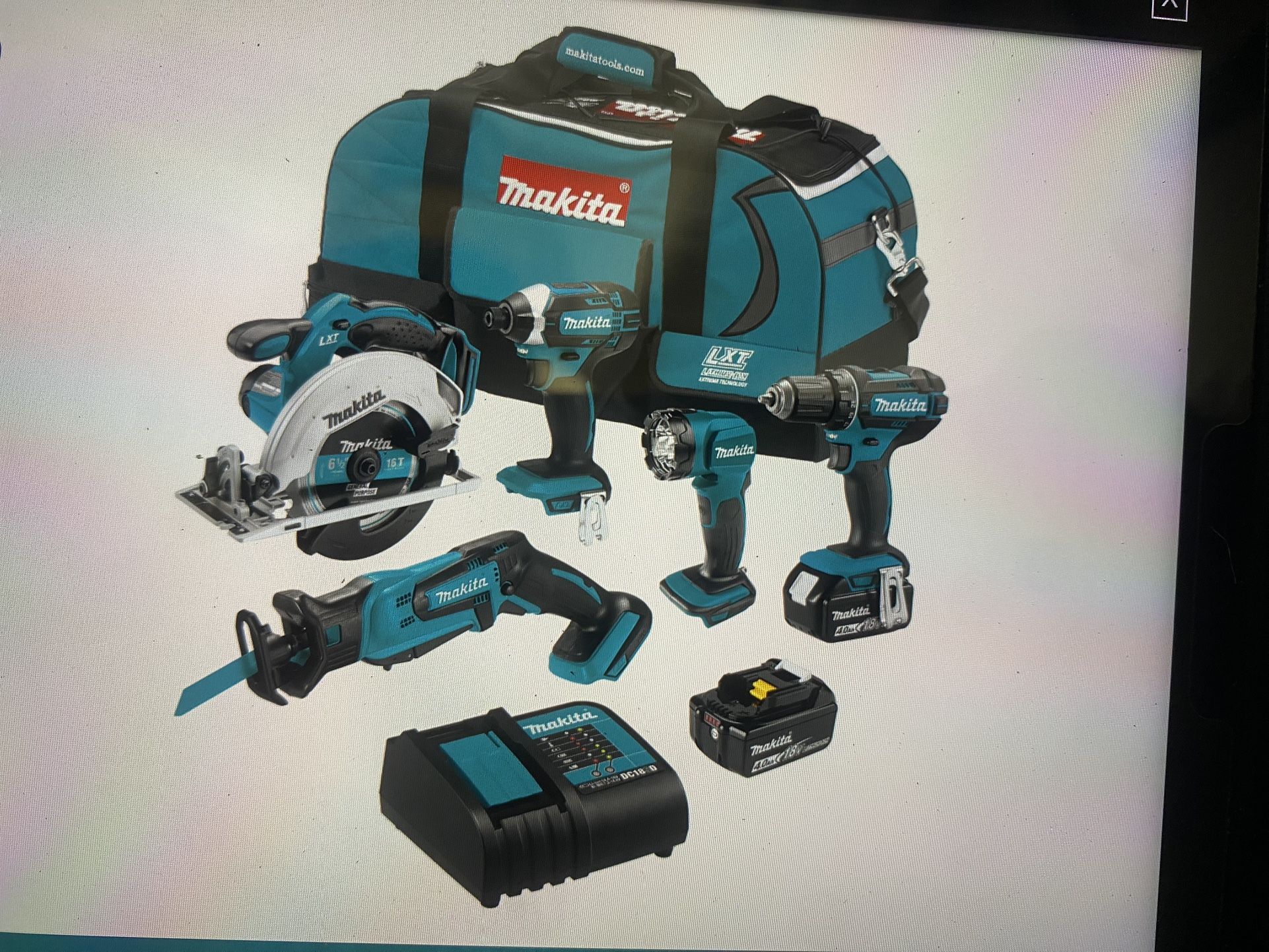 Makita 18V Lxt cordless 7 tool cambo kit New
