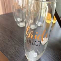 Bride Squad Stemless Wine Glasses Pk of 6