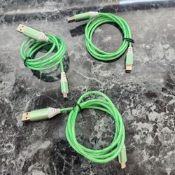 Lighted Cell Phone Charger- Type-C, Micro USB & Apple