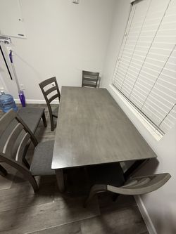 Wooden kitchen table set