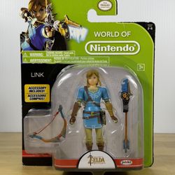 World of Nintendo 4" Link Figure Zelda Breath of the Wild JAKKS Series 2-6 NEW!