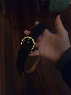 Womens Lauren Conrad black synthetic leather belt