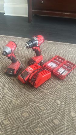 Milwaukee M18 Drill & Impact Set 2 Batteries Charger Bag