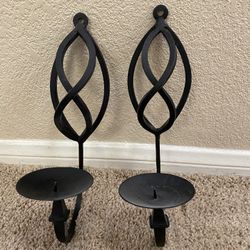 12”H Vintage Iron Wall Candle Holders - 2 $ 10.00