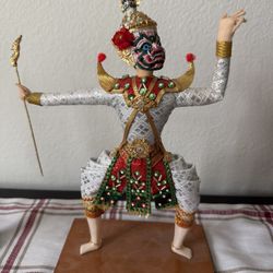 Vintage Thai Khon Dancer Warrior handmade doll