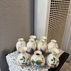 Princess House Floreros Minis De Vintage Garden. Par De 9