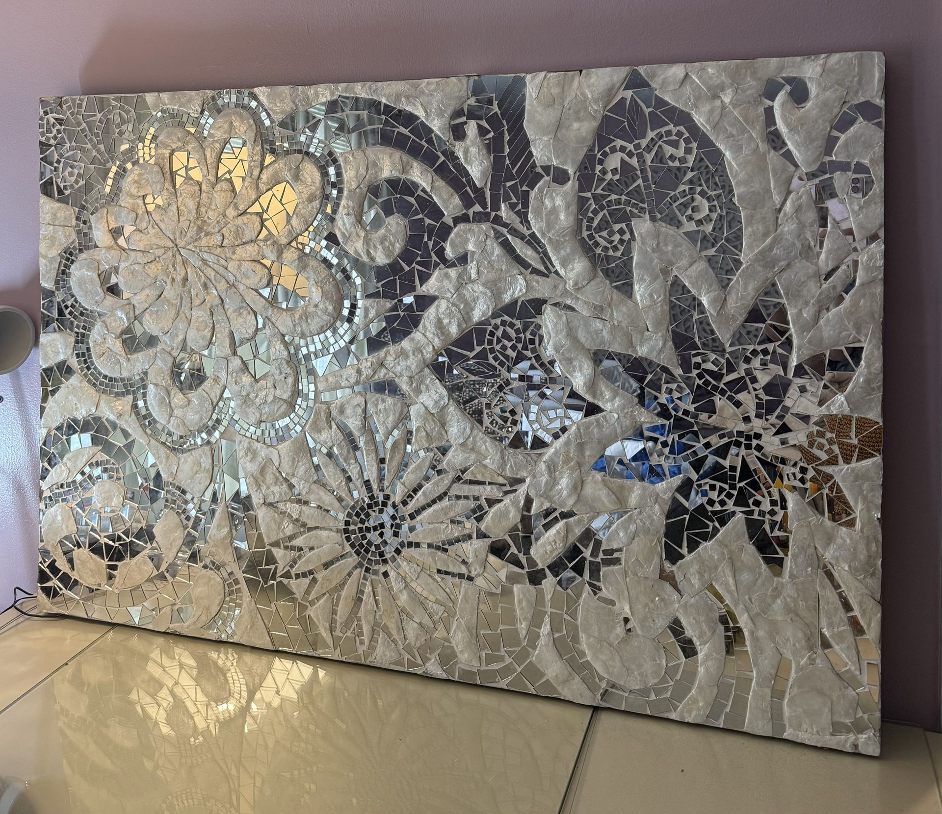 Mosaic Mirror And Mother Of Pearl Vintage Pier One