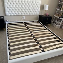 Queen platform bed frame