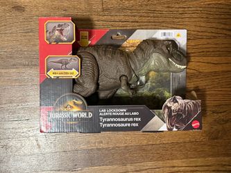 Jurassic World Rebirth Tyrannosaurus Rex Action Figure, Dinosaur Toy, T-Rex Chomp Attack