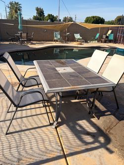 Patio table and chairs