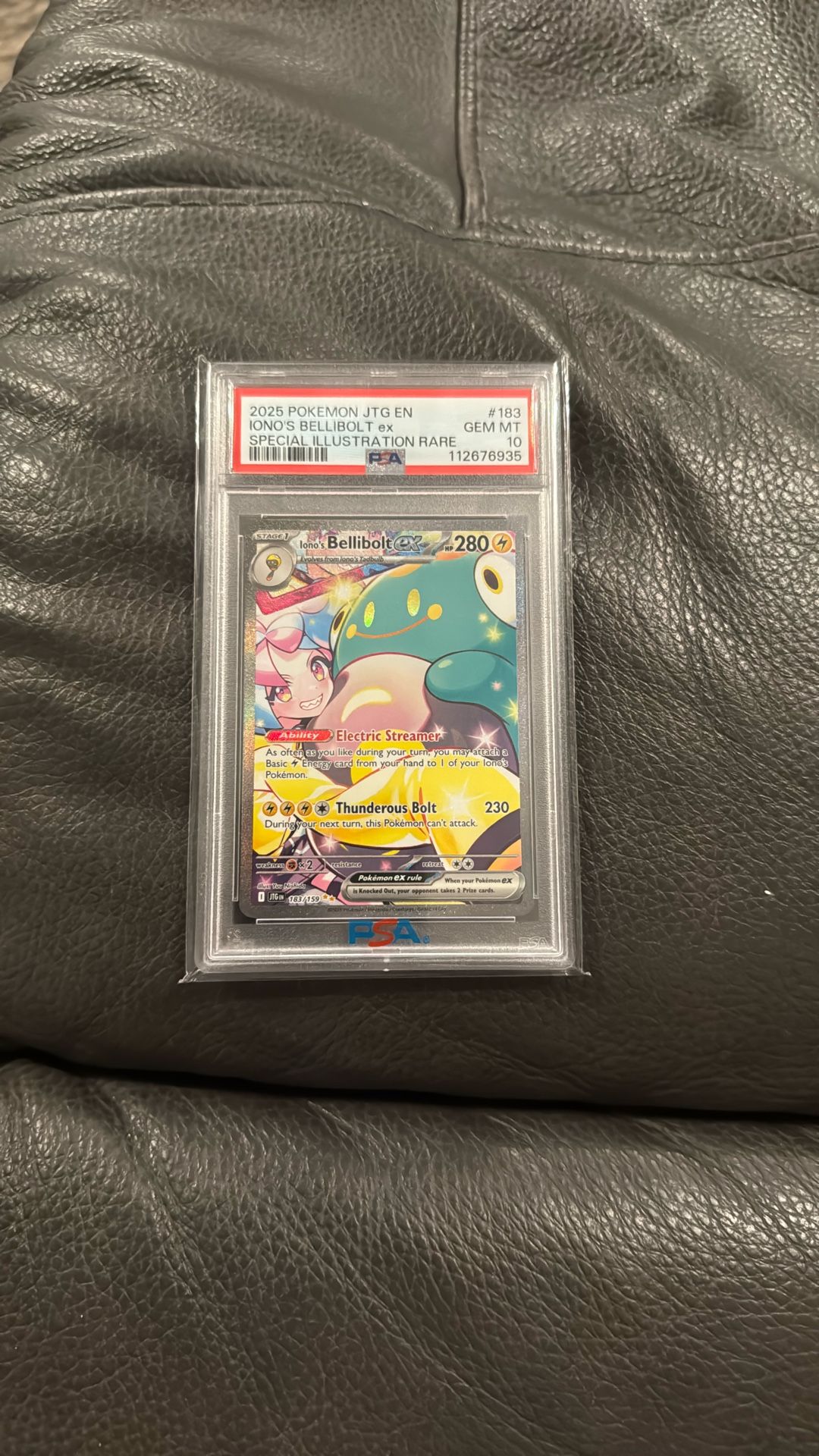 PSA 10 Iono’s Bellibolt EX #183/159 Special Illustration Rare 