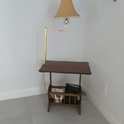 Antique Table with Lamp