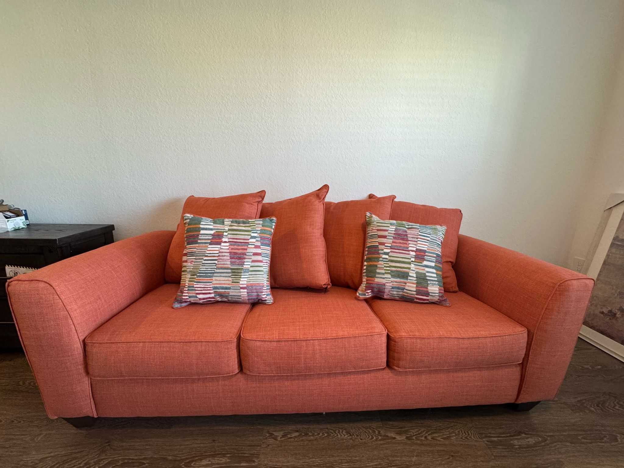Orange sofa