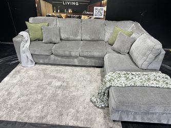 Sectional/couch/sofa,Light grey, plush Material, Pickup Tampa, Delivery Available 