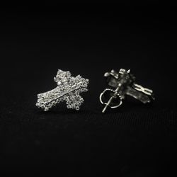 Chrome Hearts Style Moissanite Earrings