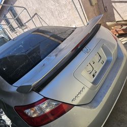 Trunk  With SI Spoiler Wing For2006 2011 Honda Civic Coupe 2 Doors Silver Color in Great Condition 