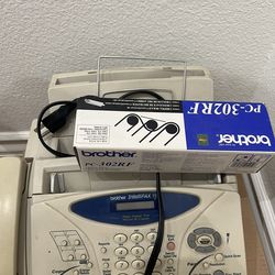 Fax Machine With Extra New Cartridge