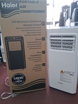 9000btu Haier portable ac.  Over 350 square foot coverage.  Complete Set new with warranty.