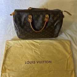 LOUIS VUITTON Used Handbag Monogram Canvas Speedy 35 Satchel
