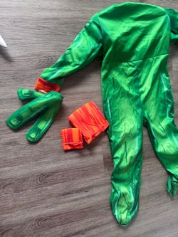 Green Monster Halloween Costume with Gloves
