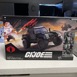 G.I. Joe Classified Series #120, Cobra Night Attack 4-WD Stinger & Driver, 6” Action Figure & Vehicle